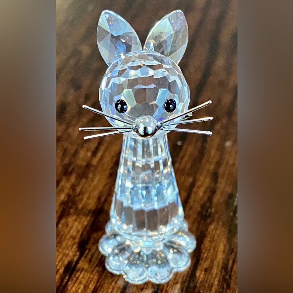 SWAROVSKI CRYSTAL CAT 183274 MIB - RETIRED 7606 NR 000 003 - COA